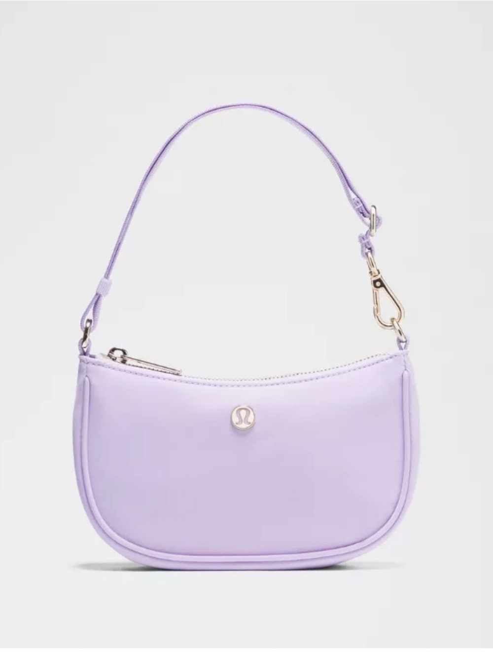 lululemon athletica Lilac Shoulder Bag with Gold Hardware
